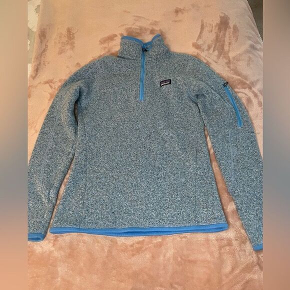 Women’s Blue Patagonia Jacket 1/4 Zip Pullover Size XS - Picture 2 of 12